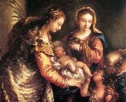GUARDI, Gianantonio Holy Family with St John the Baptist and St Catherine gu oil painting picture wholesale
